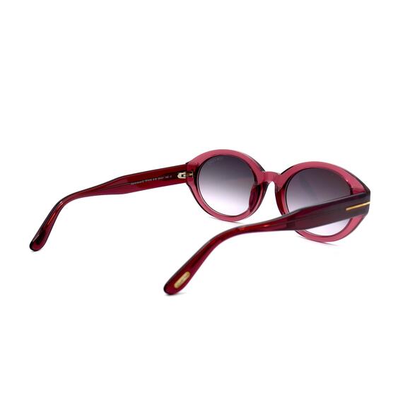 TOM FORD GENEVIEVE TF916/S 81B SHINY VIOLET SMOKE SUNGLASSES - Picture 6 of 14